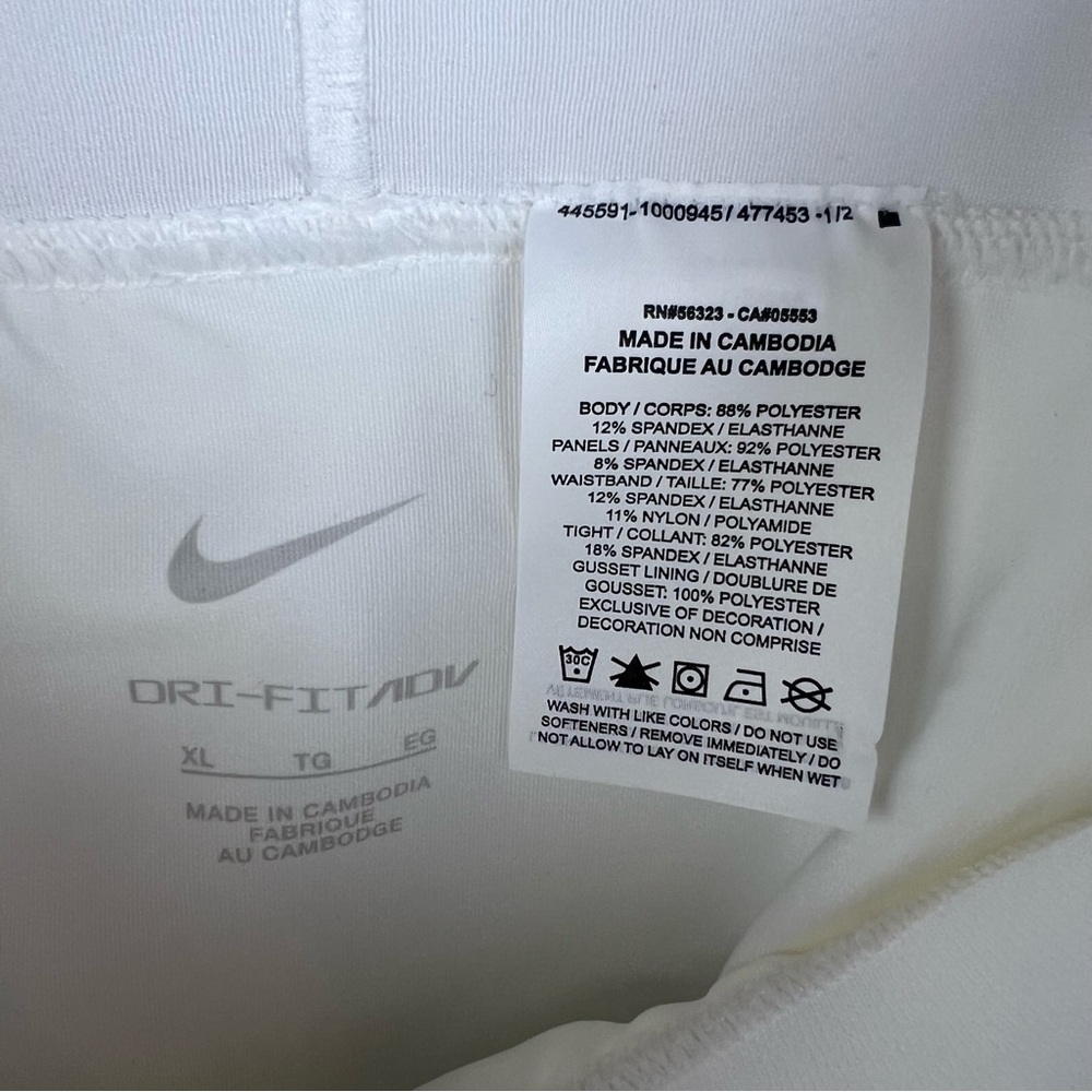 Nike Dri-Fit Advantage Hybrid Tennis Skirt Butter Yellow Pastel Blue Size XL - Picture 6 of 7